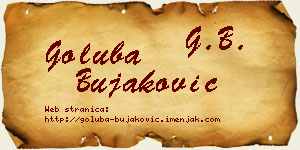 Goluba Bujaković vizit kartica